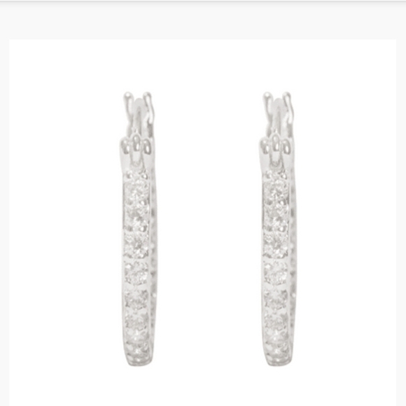 Crystal Haze Mini Serena Hoop Earrings - Picture 2 of 7